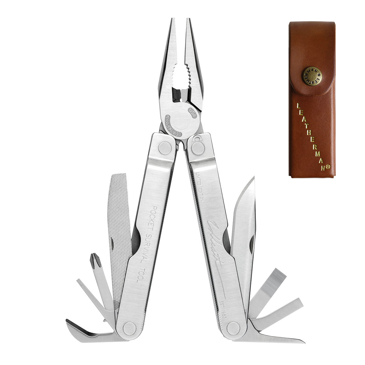 (NEEDS ADDING RT) Heritage PST Original Leather Sheath / Box (Multi-Tool) - YL832518 by Leatherman