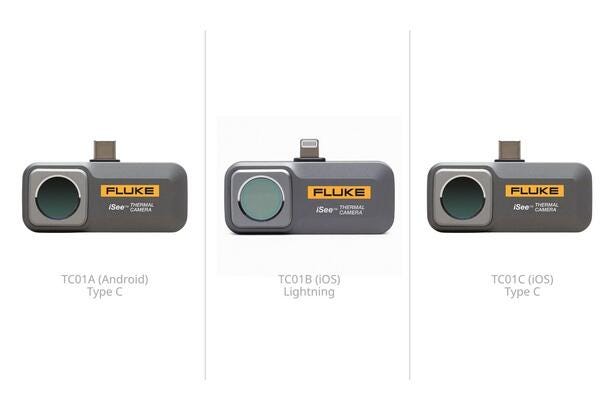 Fluke iSee™ Mobile Thermal Camera – TC01A (Android USB-C) / TC01B (Apple Lightning)