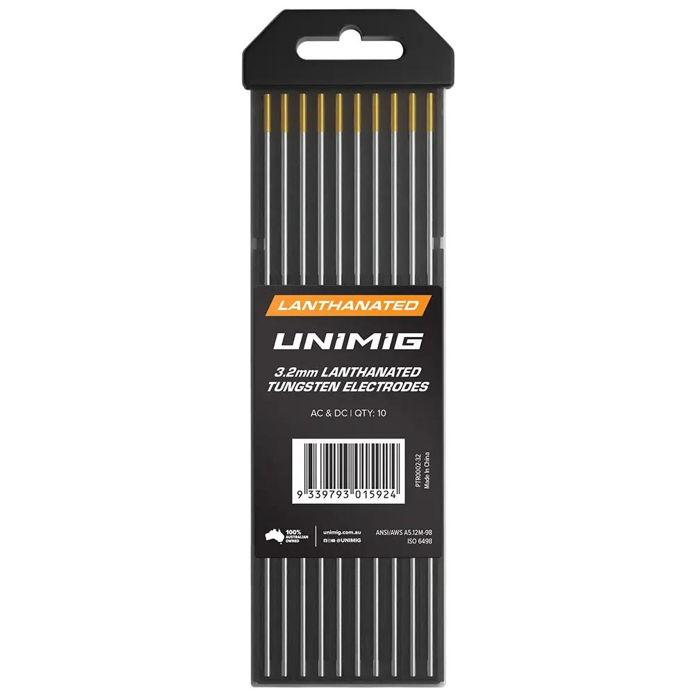 Unimig Lanthanated Tungsten Gold 3.2Mm Qty 10 Ptr0002-32