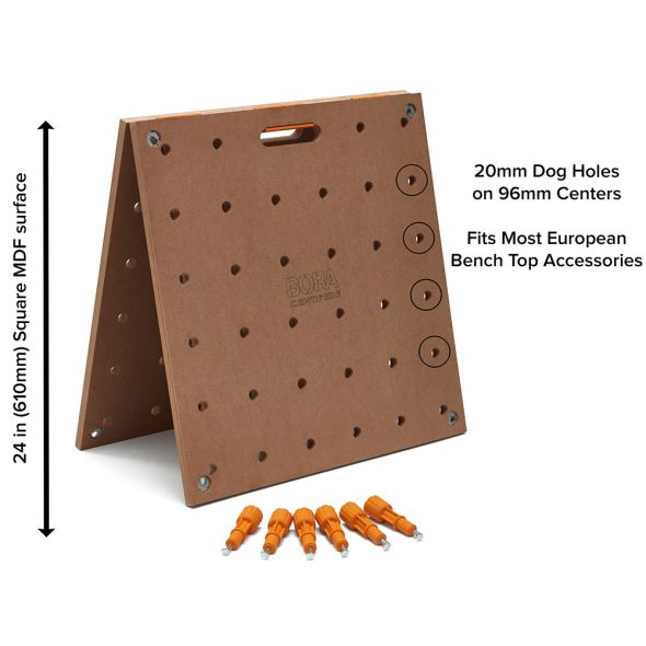 Centipede Table Top, Pair, 20mm Dog Holes - BR-CK22TM by BORA