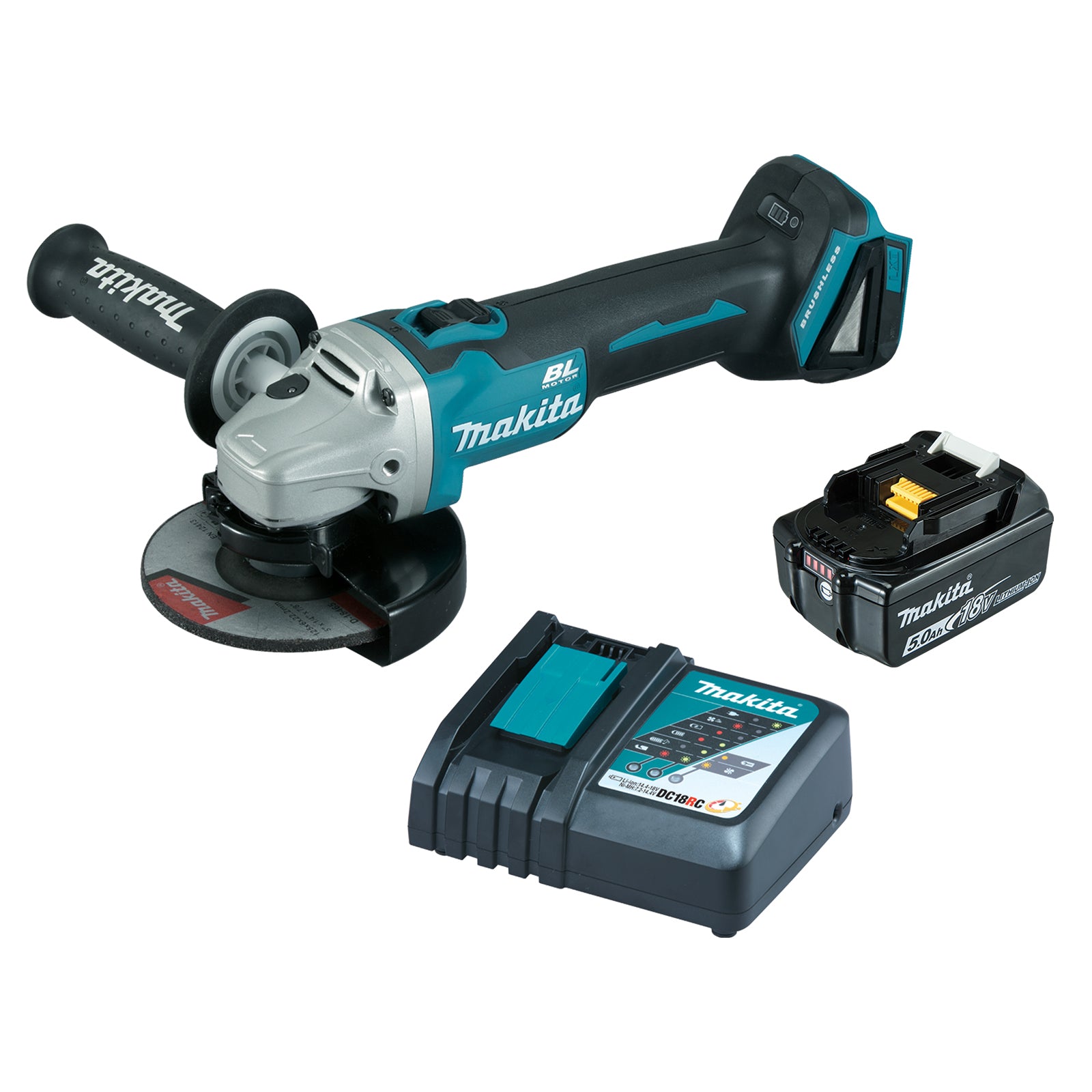 Makita *Limited Edition* 18V Brushless 125mm Angle Grinder Kit DGA504RTX4
