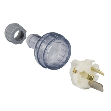 Clipsal Transparent Heavy Duty Standard Series Flexible Straight 3 PIN 15A 250V Plug 439S15HD-TR