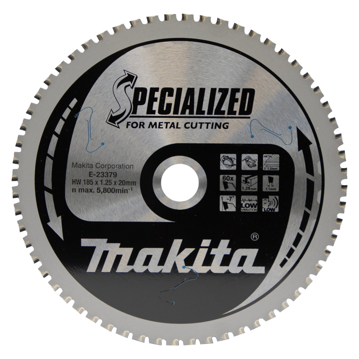 Makita 185mm x 20mm x 70T Cold Metal cutting TCT Saw Blade E-23379