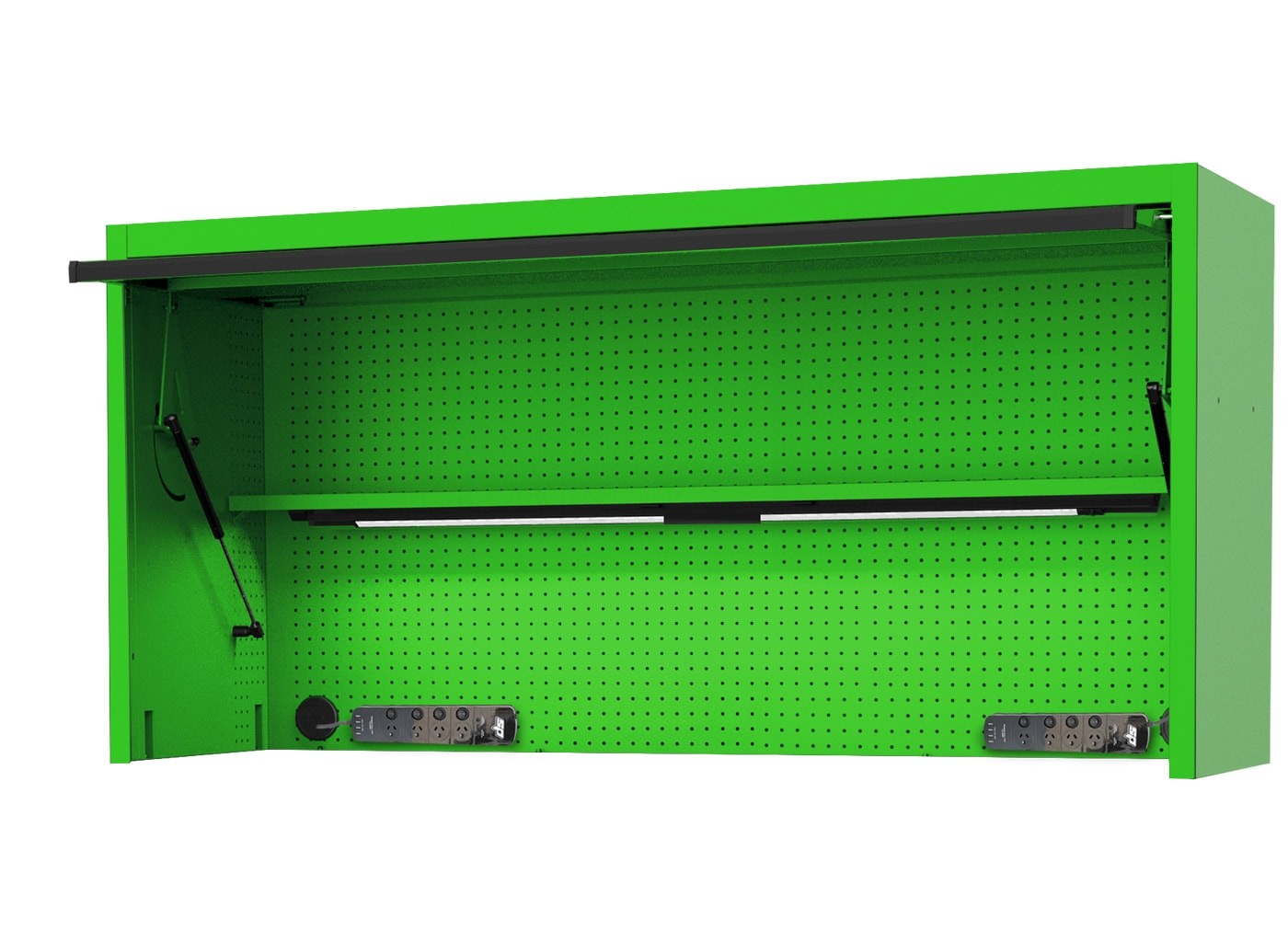 73" USA Sumo Series Wide Power Top Hutch Shelf, Pegboard, Light by SP Tools