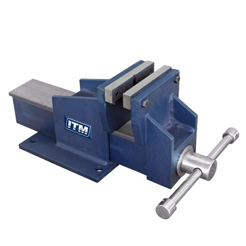 Fabricated Steel Bench Vice, Straight Jaw  by ITM