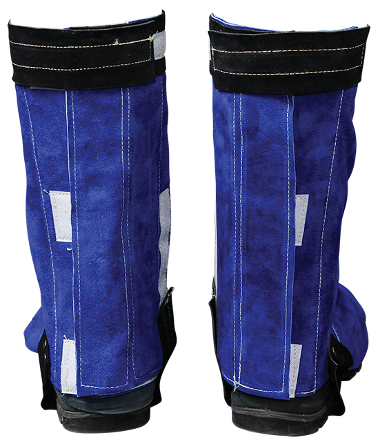 Spats - PROMAX BLUE Leather Hook & Loop Fastening by Weldclass