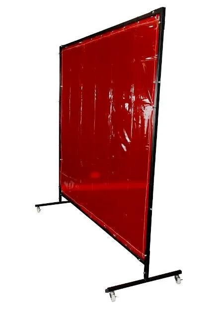 Welding Curtain & Frame Kit Heavy Duty by Weldclass  1.8m x 2m Red WC-03235K