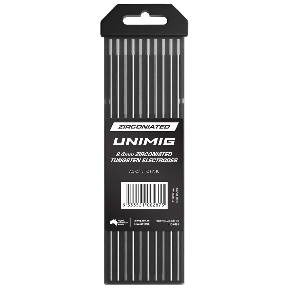 Unimig Zirconiated Tungsten White 2.4Mm Qty 10 Ptr0006-24