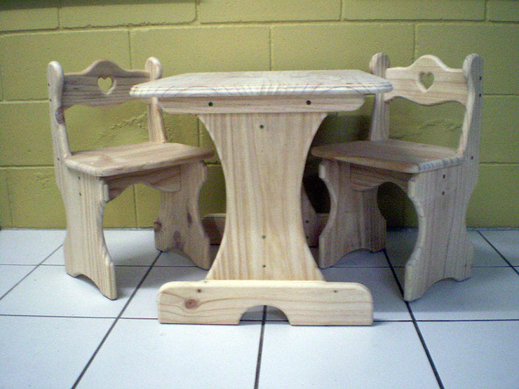 Childrens Table and 2 Chairs, Wooden Toy Plan & Pattern
