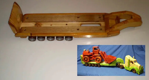 Low Loader Float Trailer, Wooden Toy Plan & Pattern
