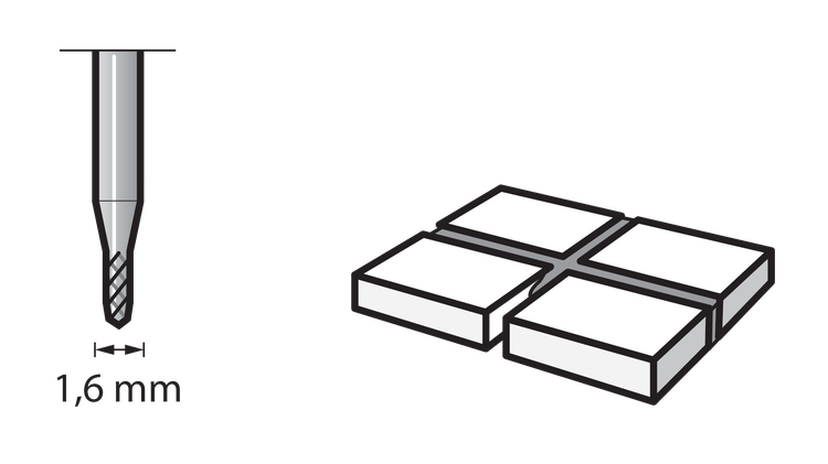 Dremel 1.6mm Carbide Grout Removal Bit 569 26150569AA