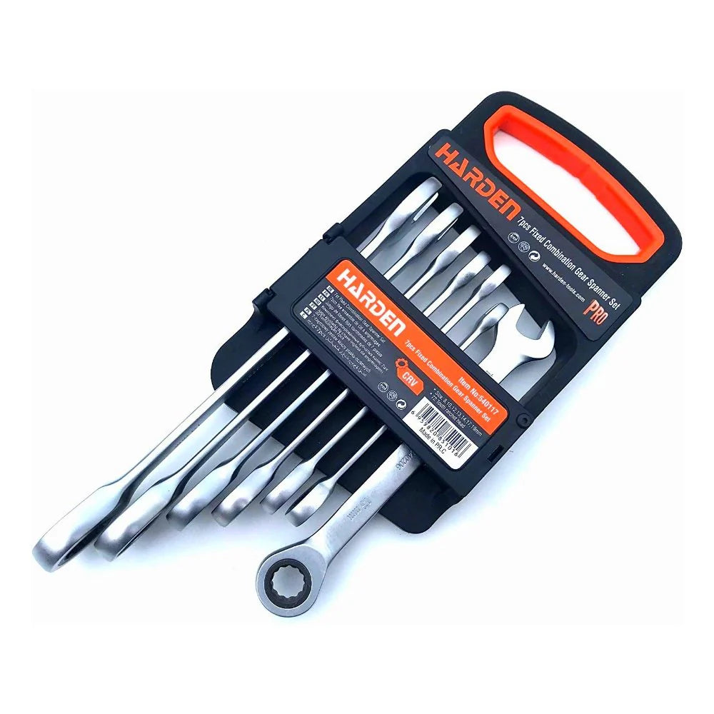 Harden 7Pce Fixed Combination Gear Spanner Set 540117