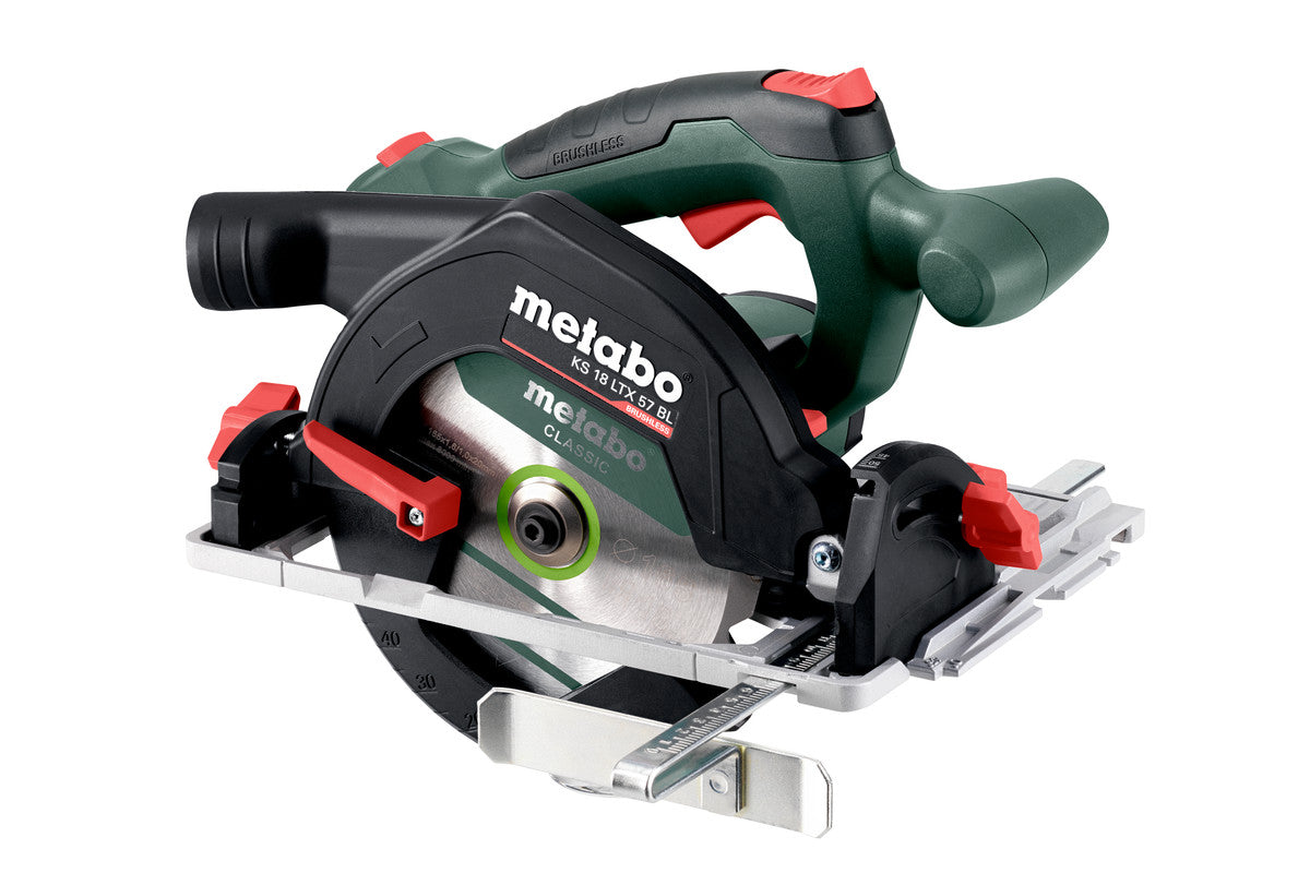 18V 165mm Brushless Circular Saw Bare (Tool Only) KS 18 LTX 57 BL (611857850) by Metabo