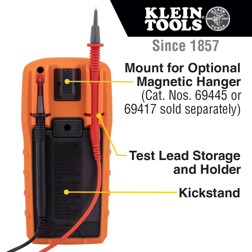 Klein Digital Multimeter 1000V TRMS Auto-Ranging /Temp / Low Impedence MM720