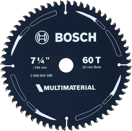 Bosch 184mm (7-1/4") x 20 x 60T Multi-Material Circular Saw Blade 2608644598