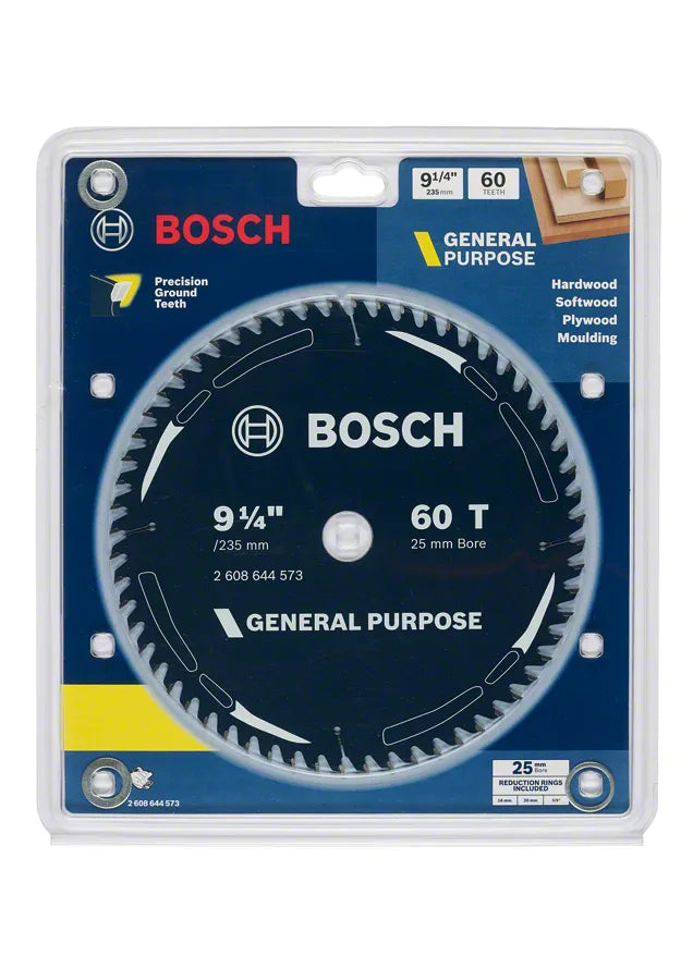 Bosch 235mm (9-1/4") x 25 x 60T General Purpose Circular Saw Blade 2608644573