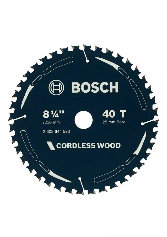 Bosch 210mm (8-1/4") x 25 x 40T Circular Wood Saw Blade 2608644593