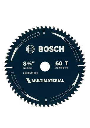 Bosch 210mm (8-1/4") x 25 x 60T Multi-Material Circular Saw Blade 2608644599