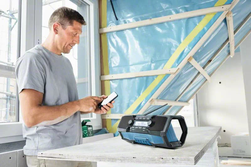 18V Bluetooth & DAB Worksite Radio Bare (Tool Only) GPB 18V-2 SC (06014A3140) by Bosch