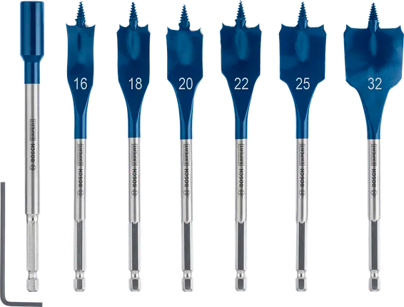 Bosch EXPERT 7Pce Self Cut Speed Spade Drill Bit Set 2608900334