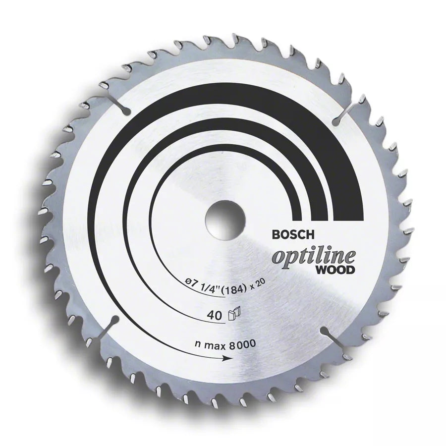 Bosch 235mm (9-1/4") x 25 x 40T Optiline Wood Circular Saw Blade 2608642316