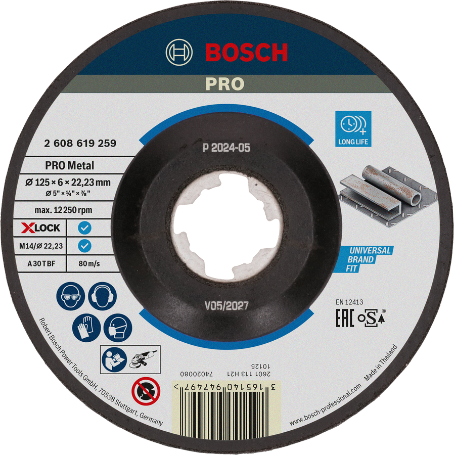 Bosch X-Lock Expert Pro Metal Bonded Grinding Discs 2608619259