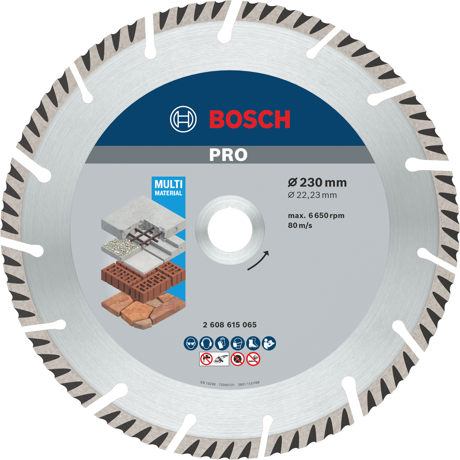 Bosch 230mm x 22.23mm PRO Multi Material Diamond Disc 2608615065