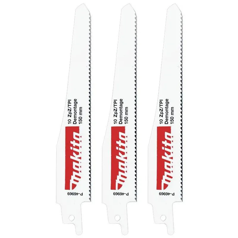 Makita 152mm 10TPI Bi-Metal Recipro Blade 3 Pack P-46969