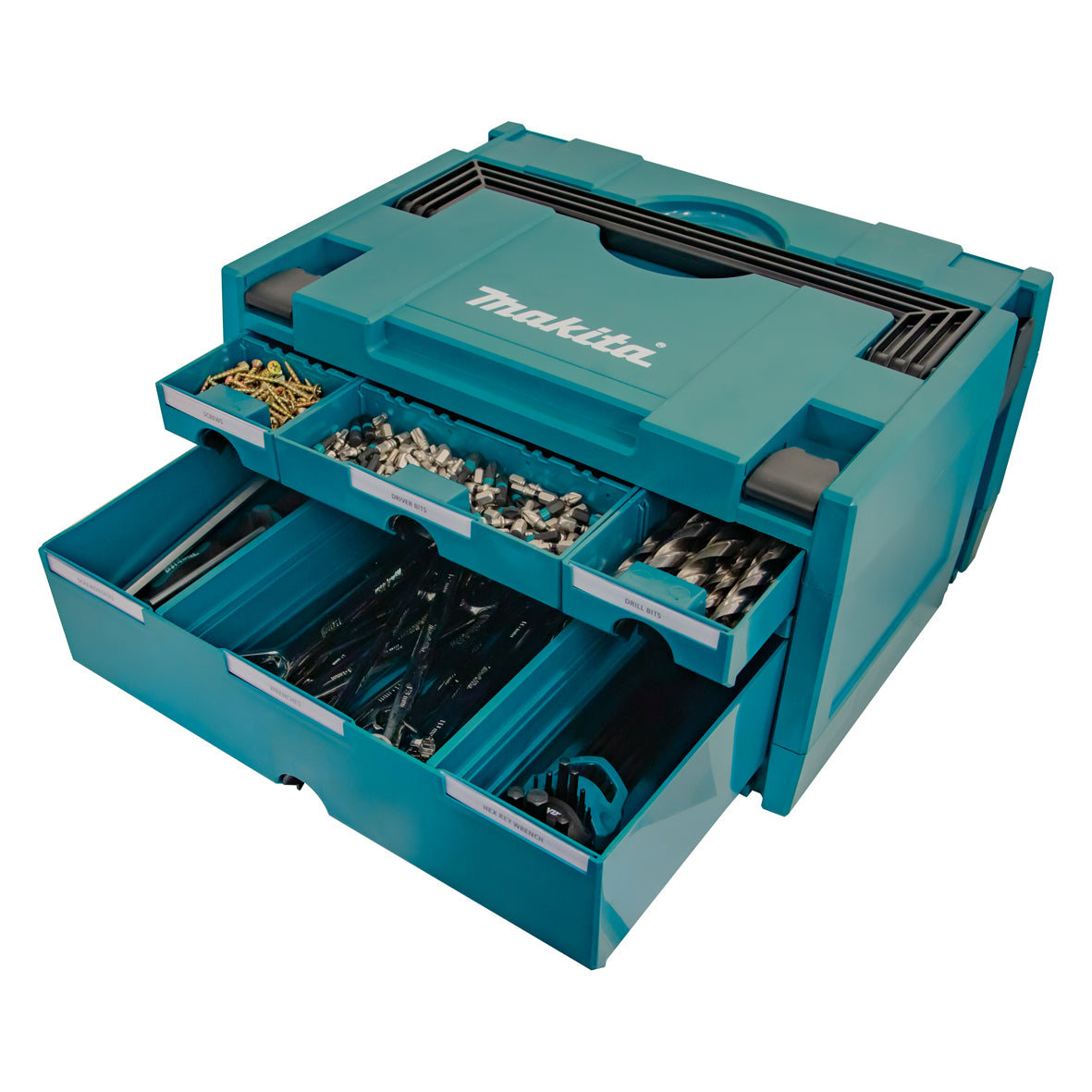 4 Drawer Bit Box Storage Case Makpac 3 P-84311 by Makita