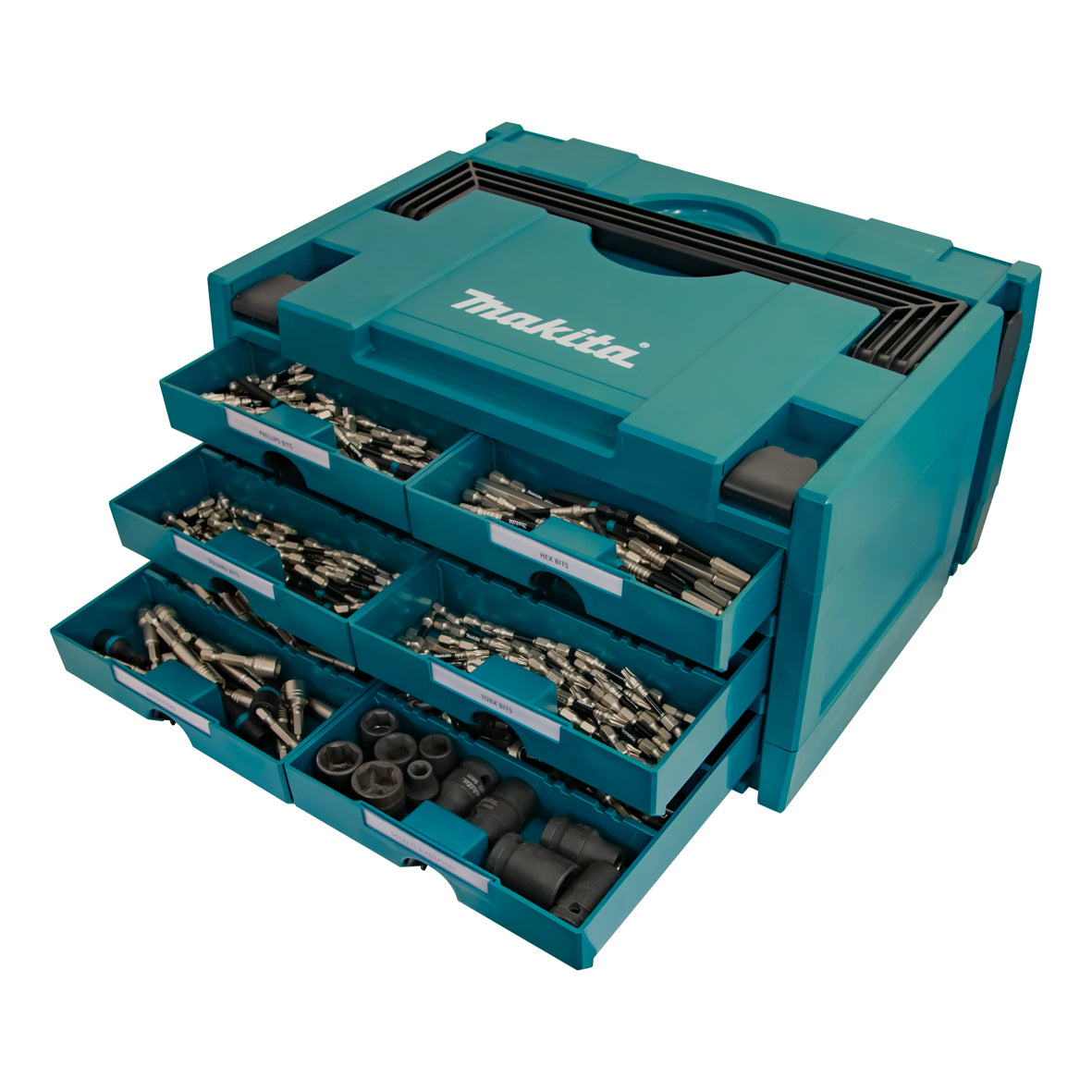 6 Drawer Bit Box Storage Case Makpac 3 P-84333 by Makita