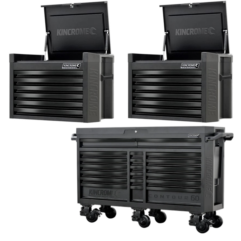 Tool Chest + Trolley Combo (Empty) 32 Drawer 60" Contour - P7704 by Kincrome