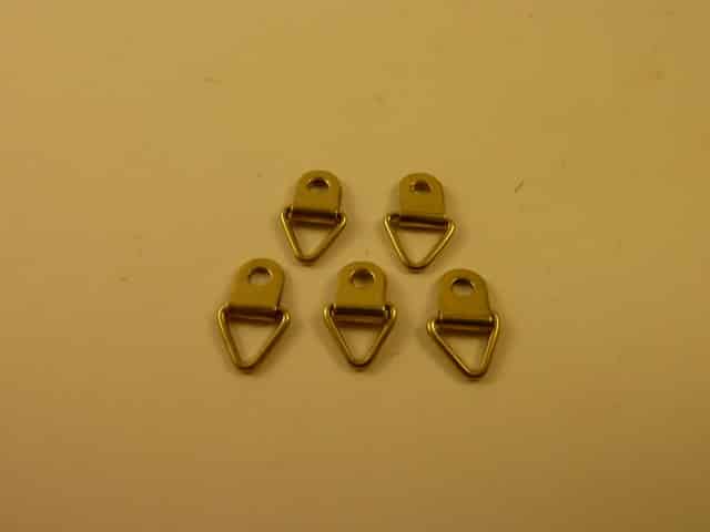20Pce Brass Plated Picture Hooks PH04