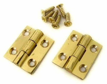 Hardware for Creative Finishes 3/4″ x 5/8″ Solid Brass Butt Hinges