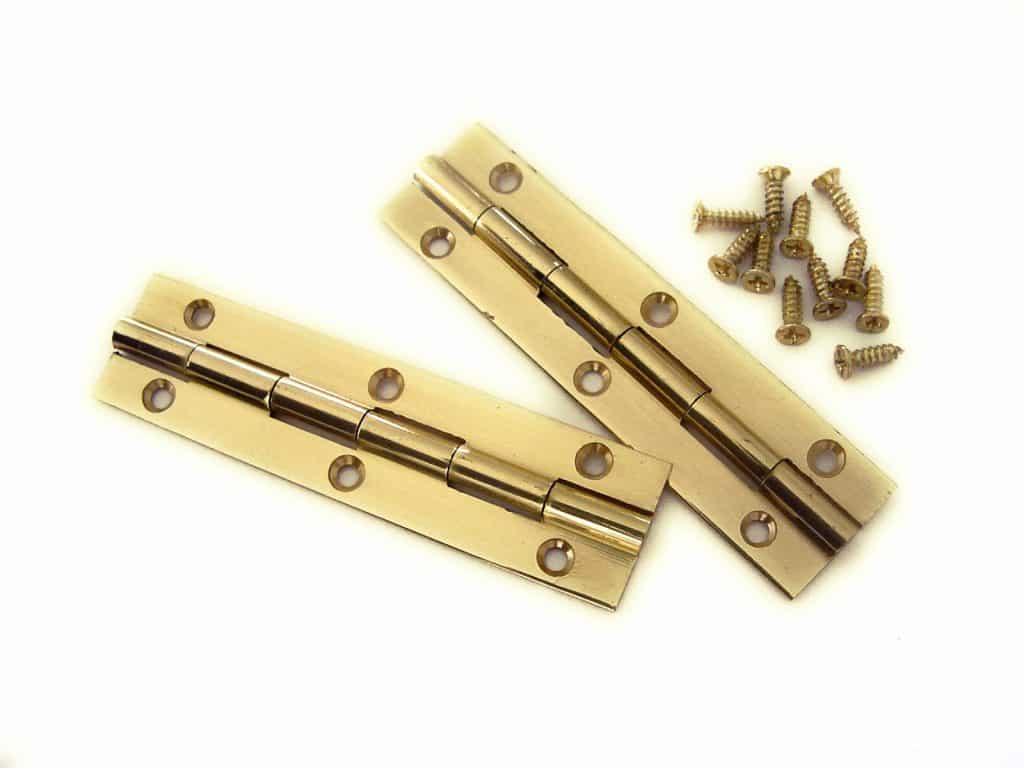 Hardware for Creative Finishes 2 1/2 ” x 5/8″ Solid Brass Polished Butt Hinges
