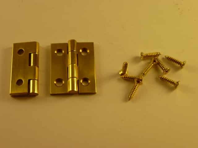 Hardware for Creative Finishes 1″ x 3/4″ Solid Brass Butt Hinges