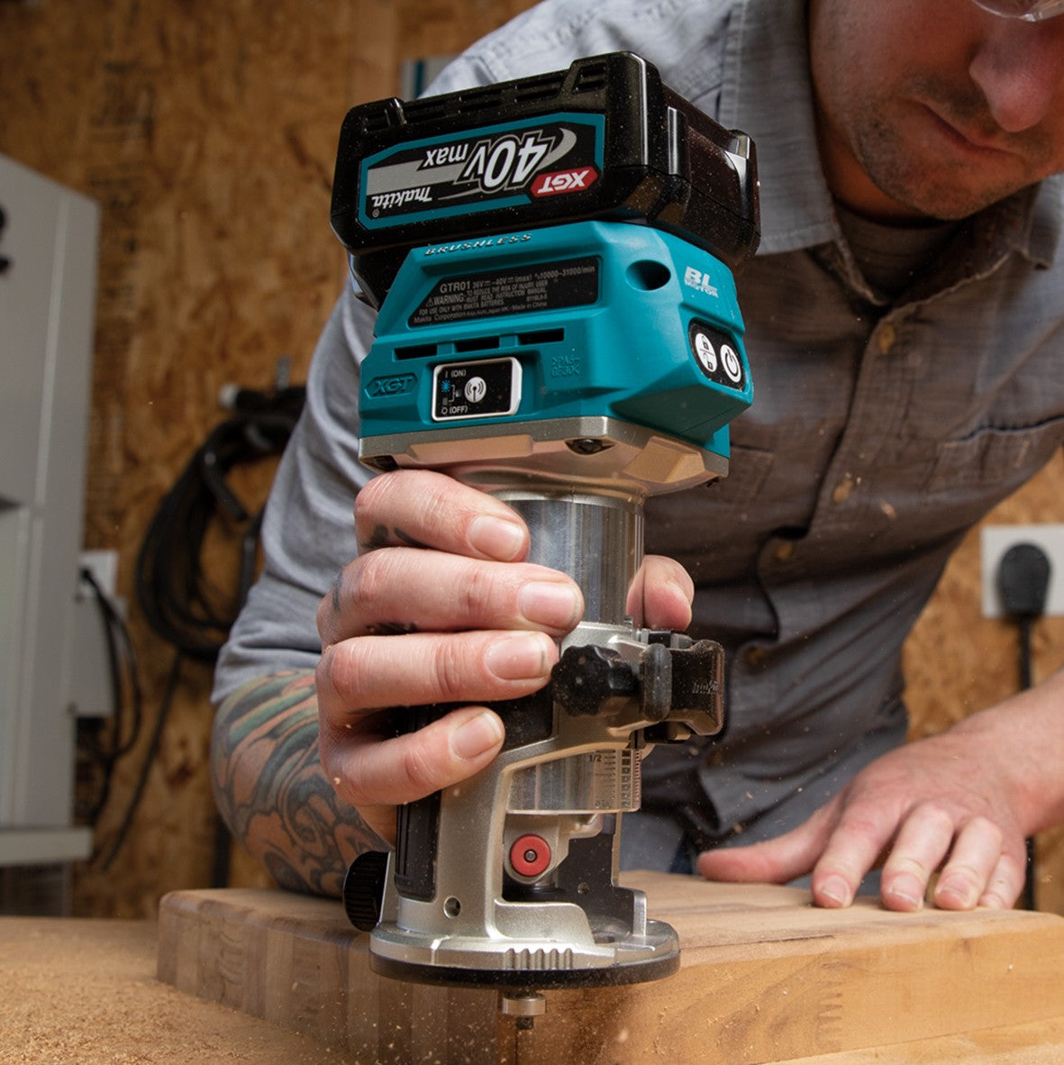 Makita 40V Max Brushless Laminate Trimmer Bare (Tool Only) RT001GZ02