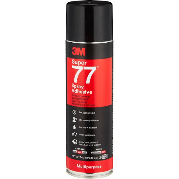Super 77™ Cylinder Spray Adhesive Clear, Large Cylinder 3M-77 by 3M