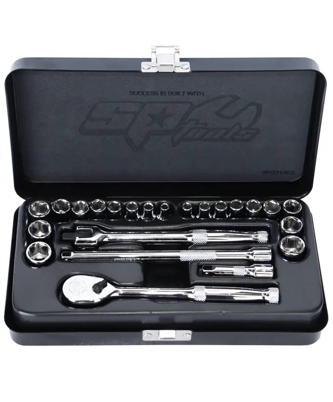 SP Tools 1/4" Drive Socket Set Metric / SAE 23Pce 6 Point *Limited Edition* SP20102X