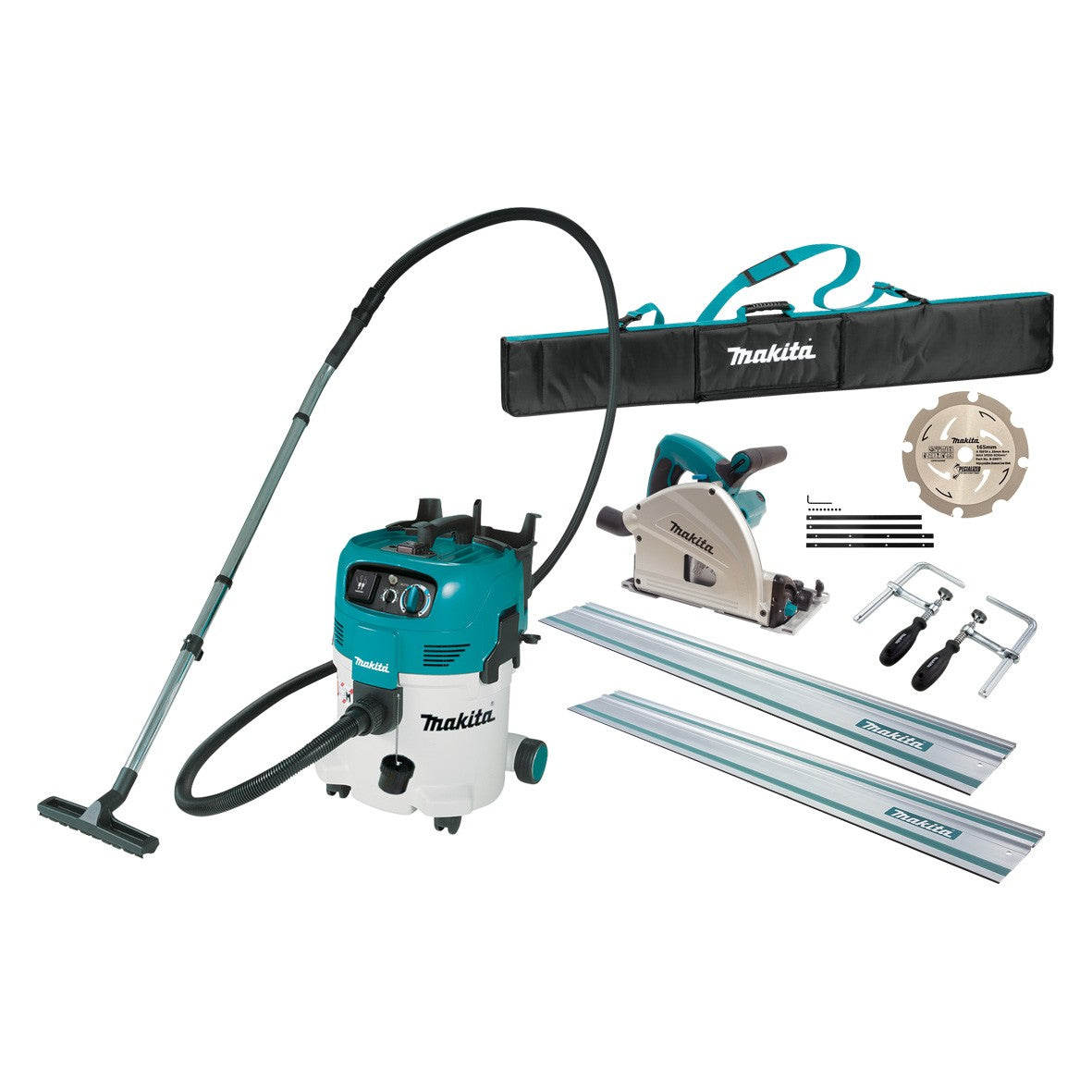 165mm (6-1/2") Plunge Cut Circular Saw + 30L M-Class Wet/Dry Vacuum Kit SP6000JT2X-VC30MX1 by Makita