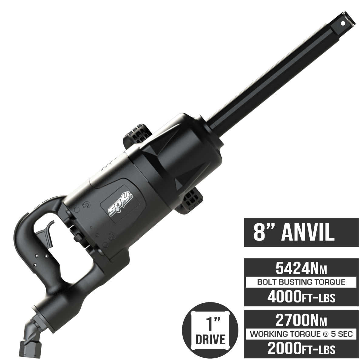 SP Tools 5424Nm 1”Dr Air Impact Wrench | 2" or 8" Anvil SP9880