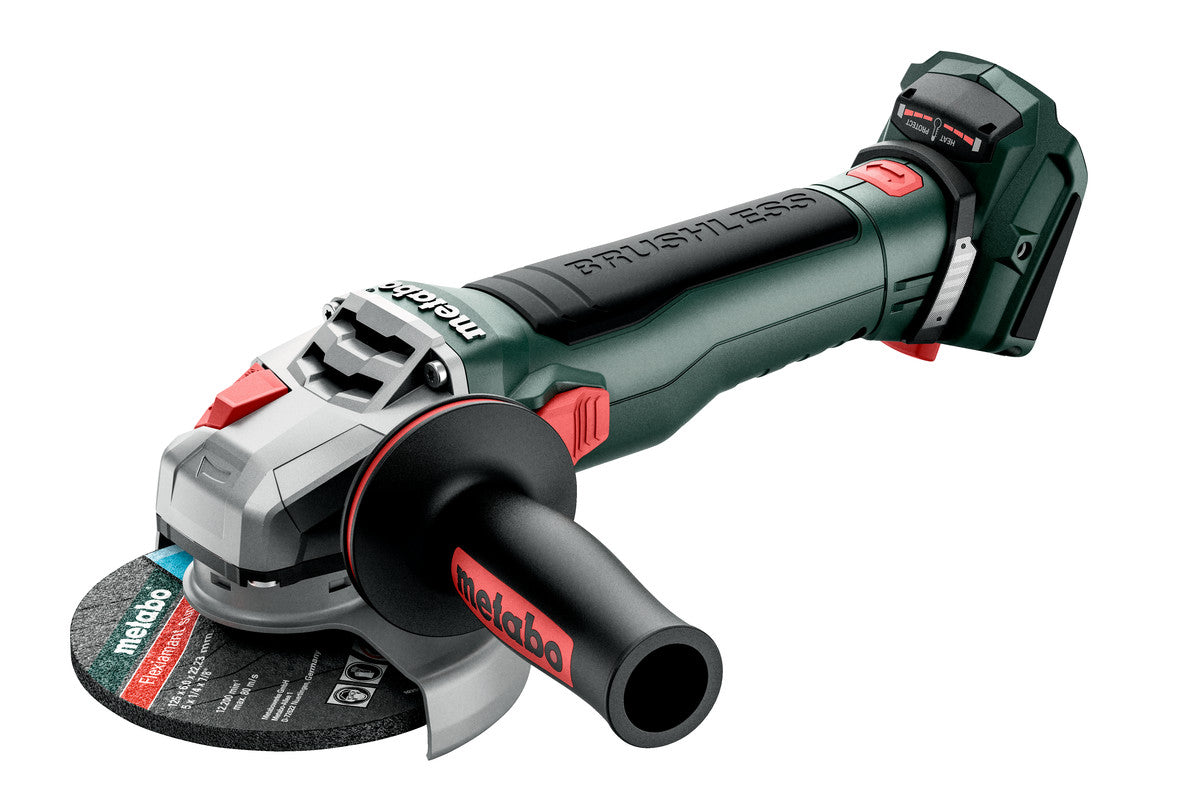 18V Cordless 125mm (5") Brushless Angle Grinder WB 18 LT BL 11-125 Quick (613054850) by Metabo