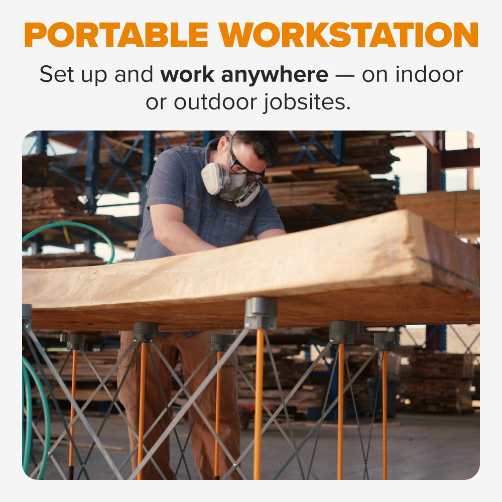 BORA Centipede 4ft x 4ft Folding Work Table Set CK9S