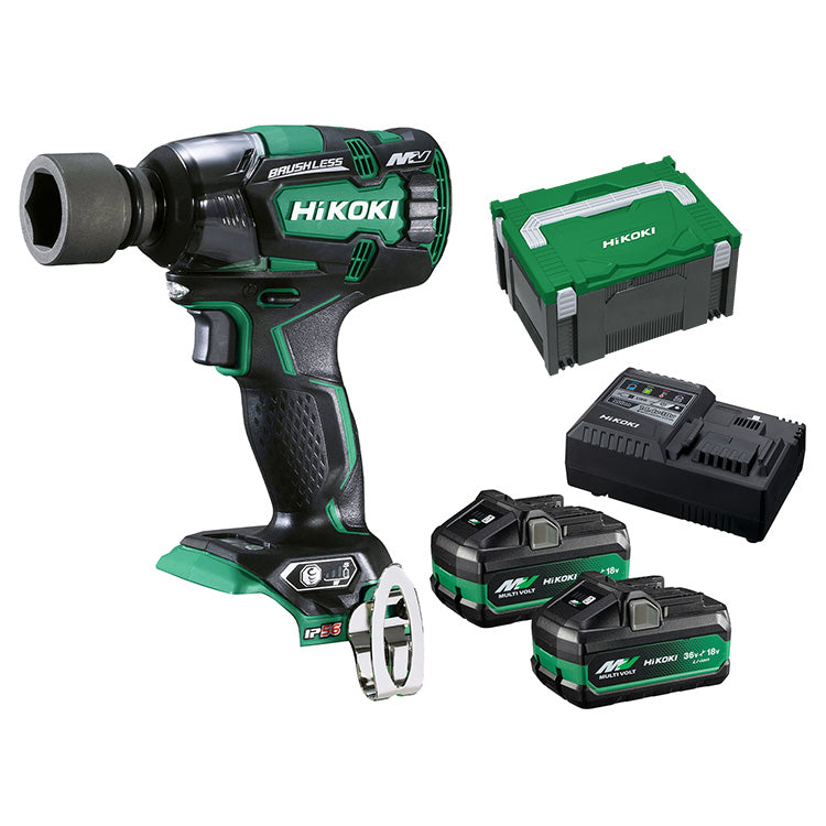 Hikoki 36V 1/2" Brushless Impact Wrench Kit WR36DE(HRZ)