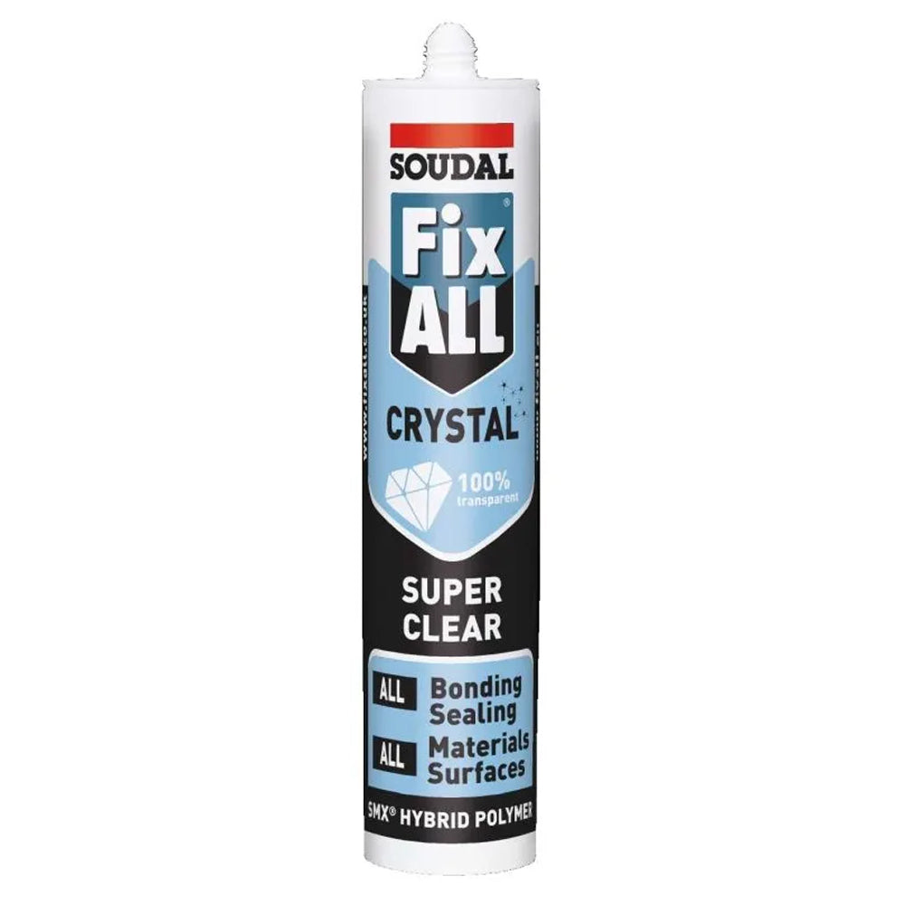 290ml Cartridge of Fix All Crystal in Clear 122630 by Soudal