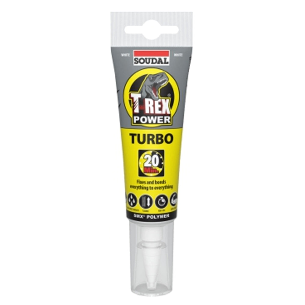 125ml Cartridge of T-Rex Power Turbo in White Squeeze 132601 by Soudal