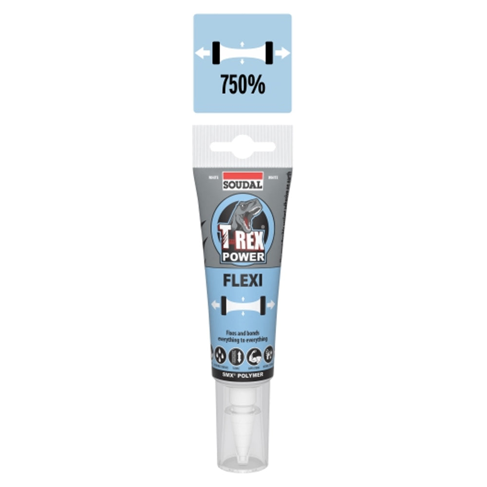 125ml T-Rex Power Flexi in Bright White Squeeze 132602 by Soudal