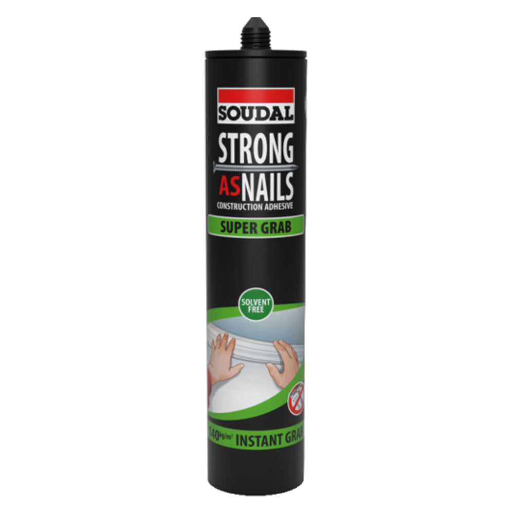 350g Cartridge of Strong As Nails Super Grab in Beige 144903 by Soudal