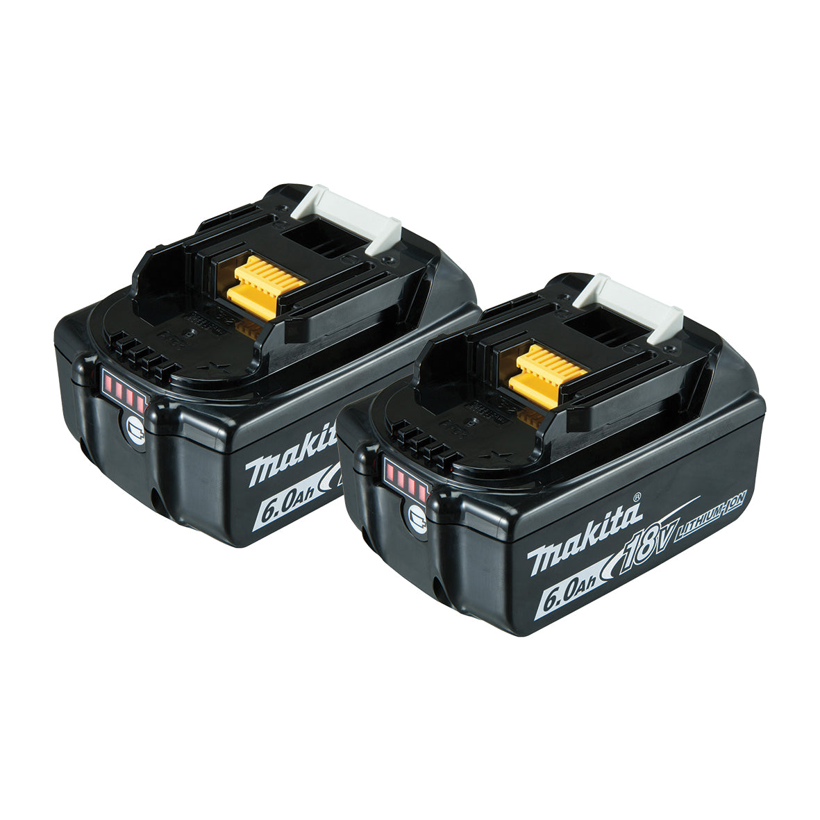 18V 6.0Ah Li-Ion Battery with Light Indicator Twin Pack 198490-0 by Makita