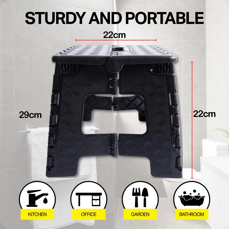 Small Folding Step Stool / Portable Chair 225064 by Handy Hardware