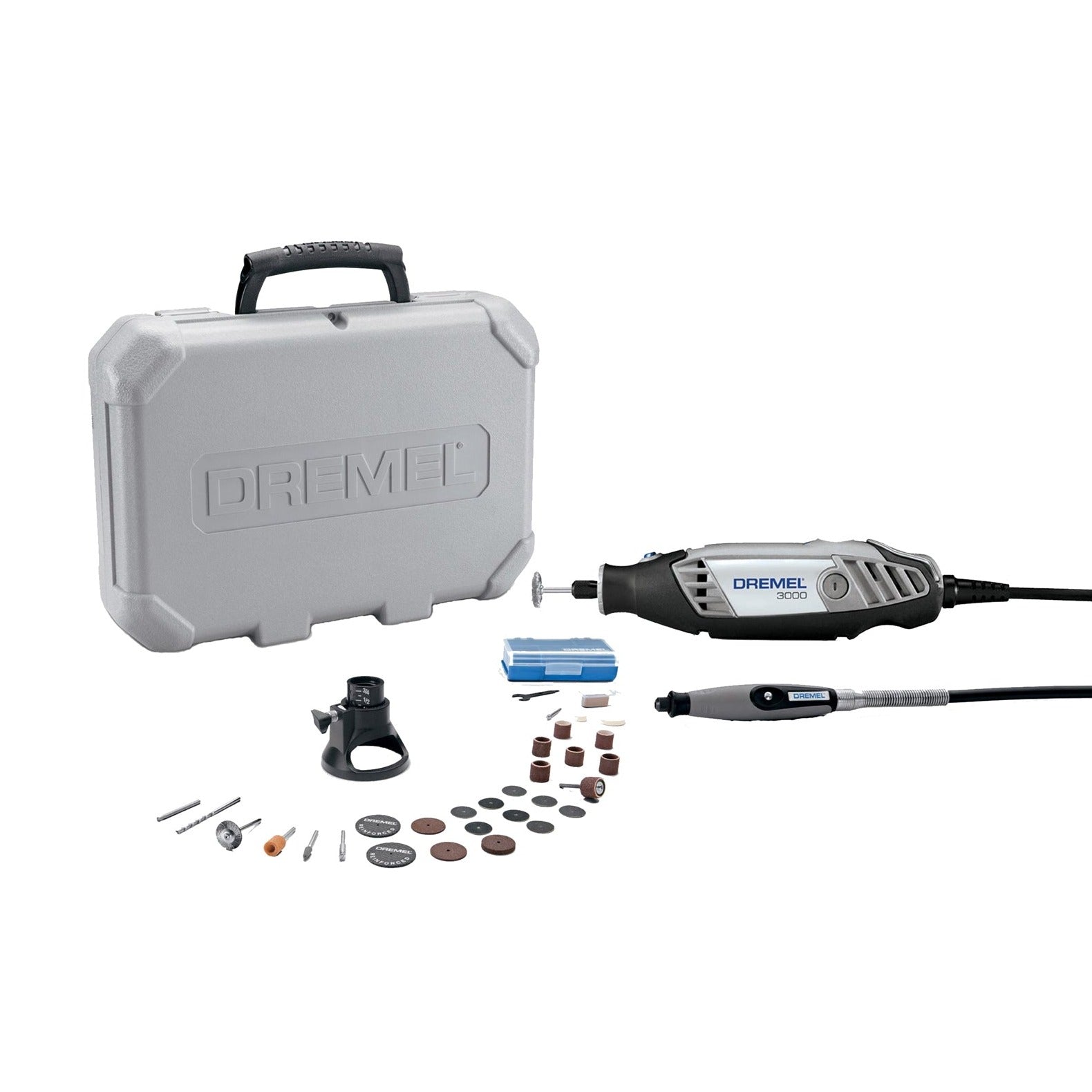 130W 30Pce + 2 Attachments Corded Rotary Tool Kit 3000-2/30 (F0133000PN) by Dremel